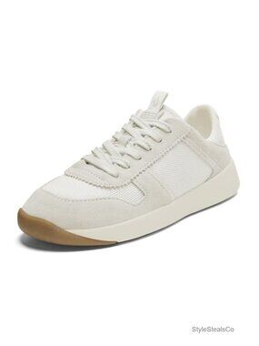 Women's Court Sneakers Mesh Suede Lace-Up